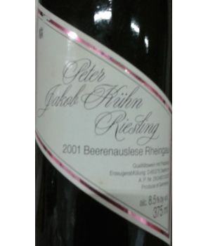 "Rheingau Riesling Beerenauslese" 2001 0,375L