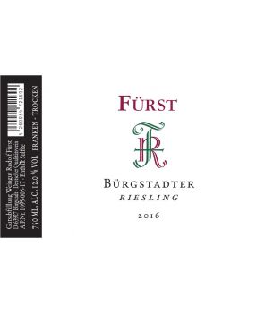 "Bürgstädter Riesling" Trocken OW 2016 0,75L