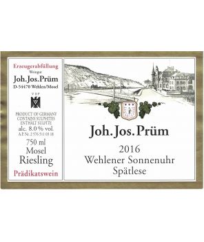 SONNENUHR (Wehlen) Riesling Spätlese GL 2016 0,75L