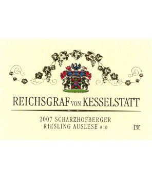 SCHARZHOFBERGER Riesling Auslese-Goldkapsel "Tonel 10" GL 2007 0,375L